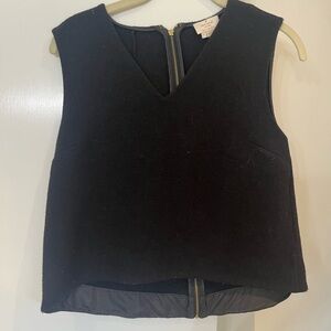 Black Sleeveless Wool Kate Spade Top